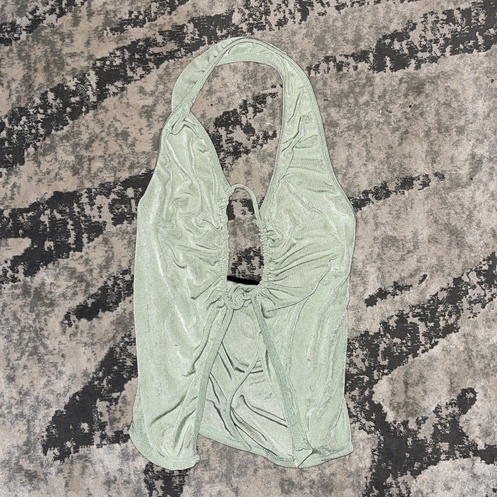 Saints 21 light green halter top